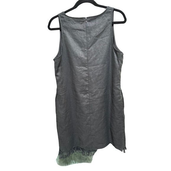 Impeccable‎ Pig Linen Dress Womens L Basic Essential Timeless Sustainable Earthy - Picture 9 of 9